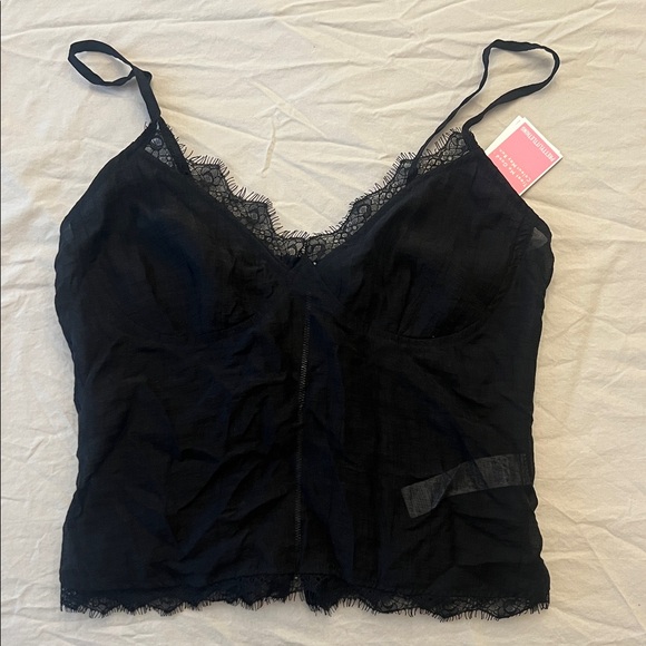 NWT: Chic Black Camisole with Lace Detail - Picture 1 of 5